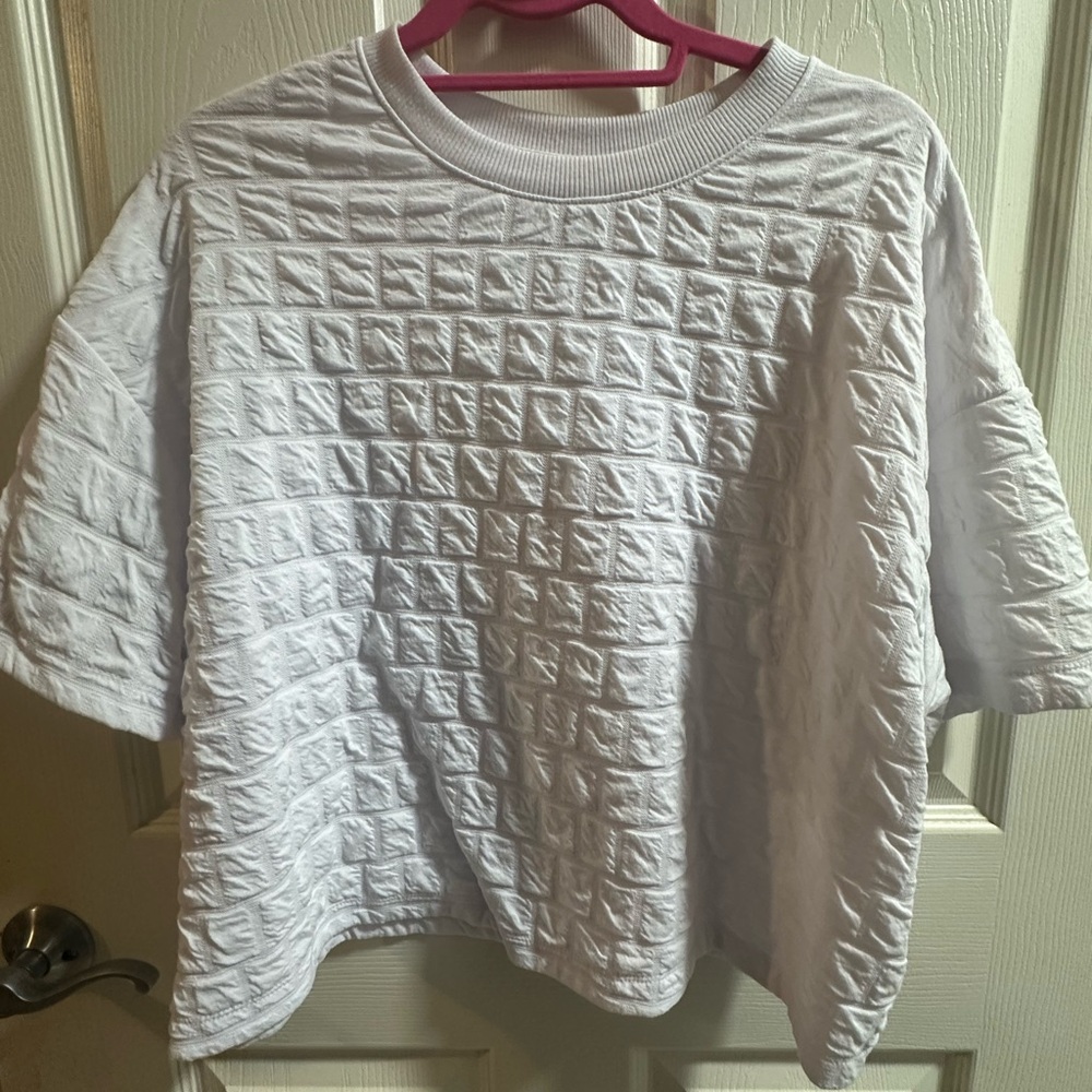 a new day White Textured Short Sleeve Top